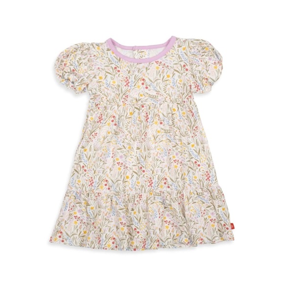 Magnetic Me Other - NWT Magnetic Me Easter Floral Modal Ruffle Dress in White 2T